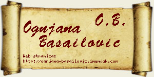 Ognjana Basailović vizit kartica
